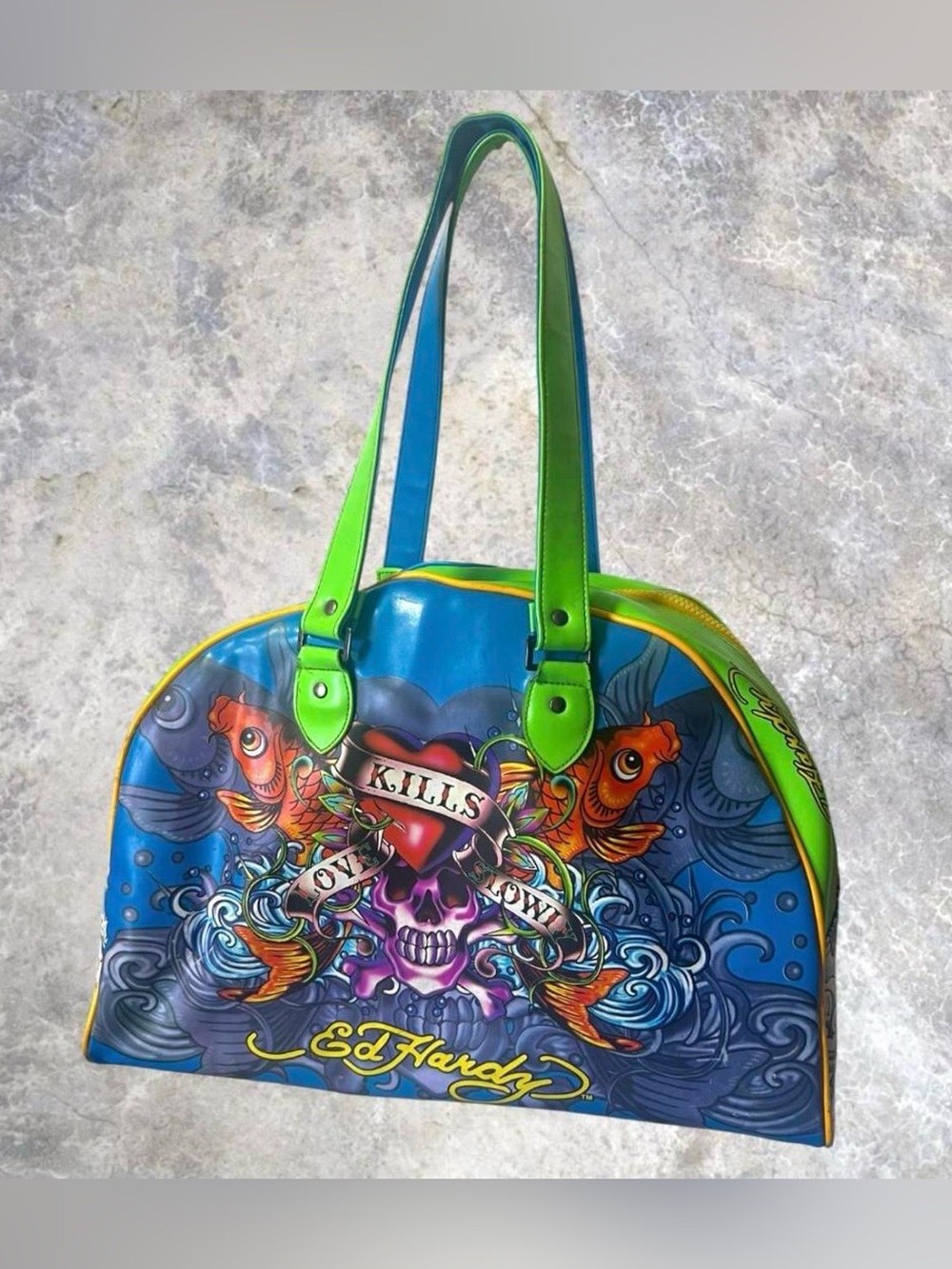 Vintage Ed Hardy Bowling Bag Double Sided